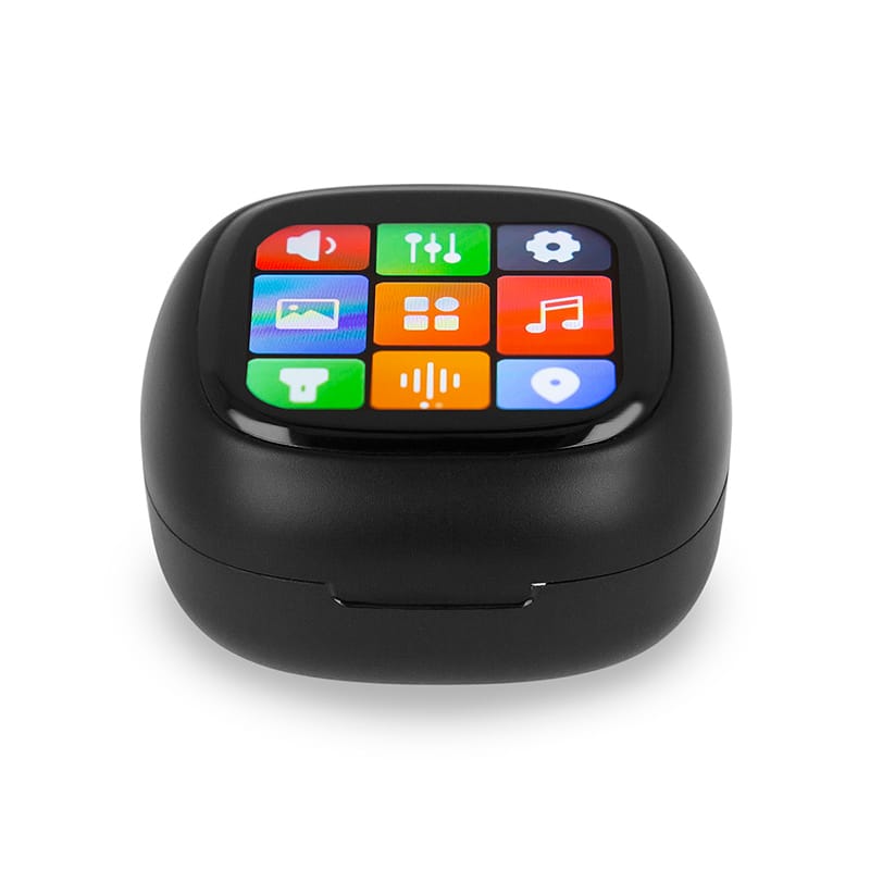 Descubre nuestros nuevos auriculares personalizados con logo, diseñados para hacer brillar tu marca en cada uso. Pantalla táctil LCD inalámbrica. Auriculares personalizados con fondo personalizado con tu logo o una imagen, estos auriculares no solo garantizan una conexión estable para disfrutar de tu música favorita sin cables, sino que además se distinguen por su diseño elegante y compacto.