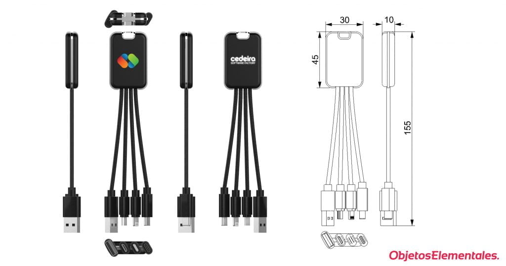Cable USB personalizado - Regalo con logo